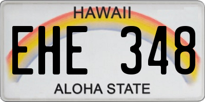 HI license plate EHE348