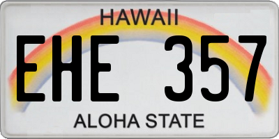 HI license plate EHE357