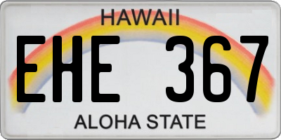HI license plate EHE367