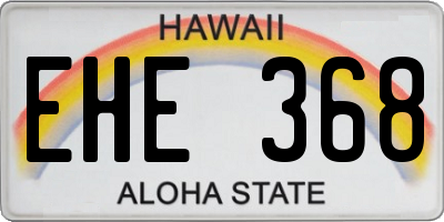 HI license plate EHE368