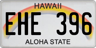 HI license plate EHE396
