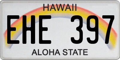 HI license plate EHE397
