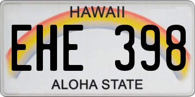 HI license plate EHE398
