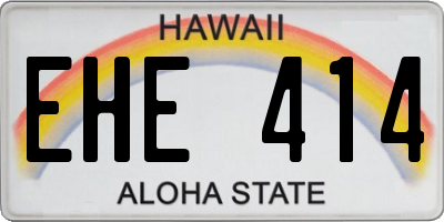 HI license plate EHE414