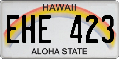 HI license plate EHE423