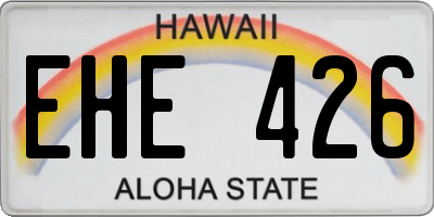 HI license plate EHE426