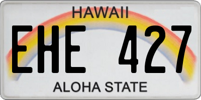 HI license plate EHE427