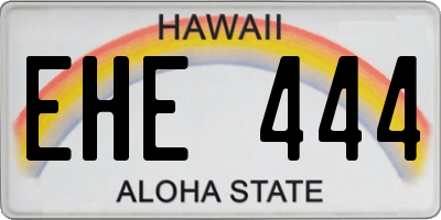 HI license plate EHE444