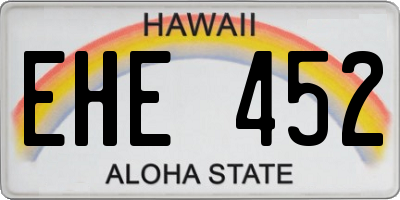 HI license plate EHE452