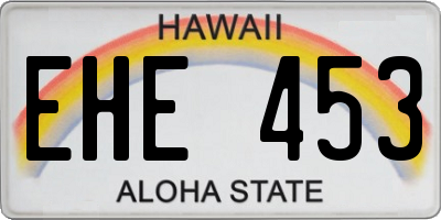 HI license plate EHE453