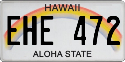 HI license plate EHE472