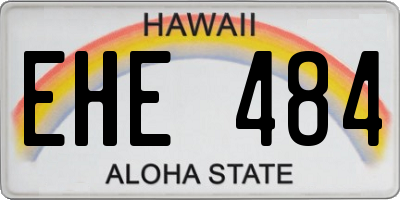 HI license plate EHE484