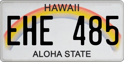 HI license plate EHE485