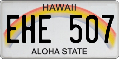 HI license plate EHE507