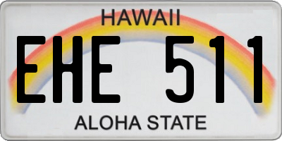 HI license plate EHE511