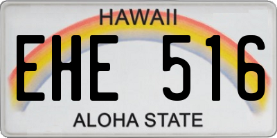 HI license plate EHE516