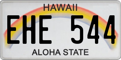 HI license plate EHE544