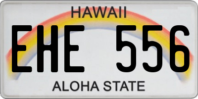 HI license plate EHE556