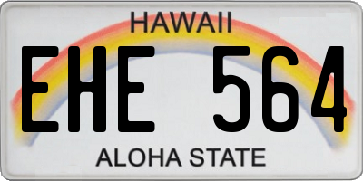 HI license plate EHE564