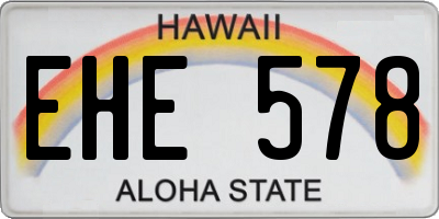 HI license plate EHE578
