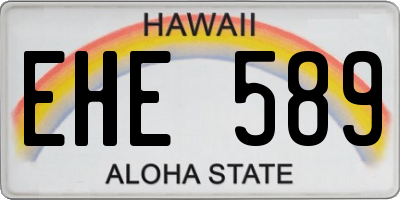 HI license plate EHE589