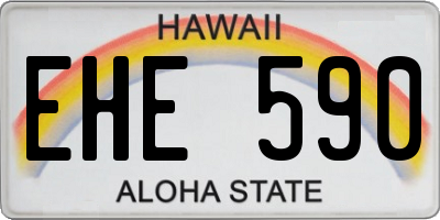 HI license plate EHE590