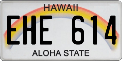 HI license plate EHE614
