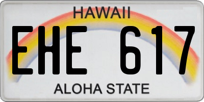HI license plate EHE617