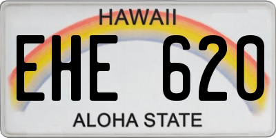 HI license plate EHE620