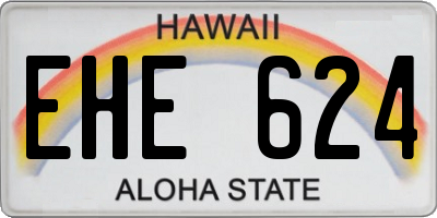 HI license plate EHE624
