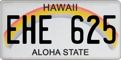 HI license plate EHE625