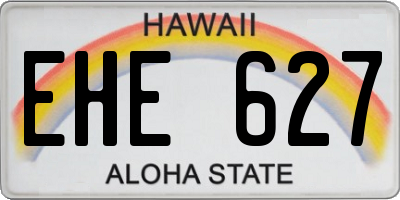 HI license plate EHE627