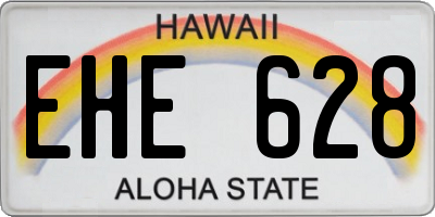HI license plate EHE628