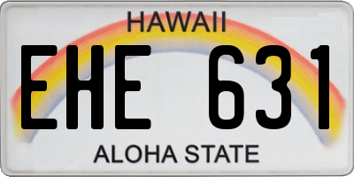 HI license plate EHE631