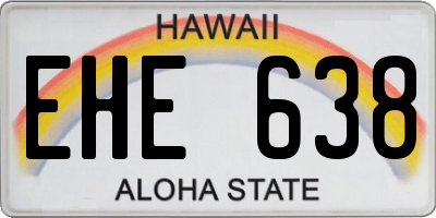 HI license plate EHE638