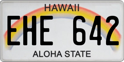 HI license plate EHE642