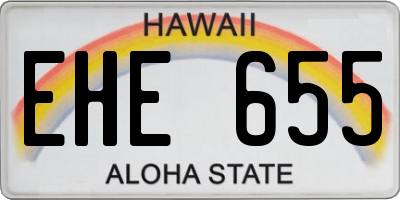 HI license plate EHE655