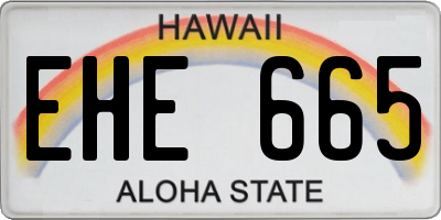 HI license plate EHE665