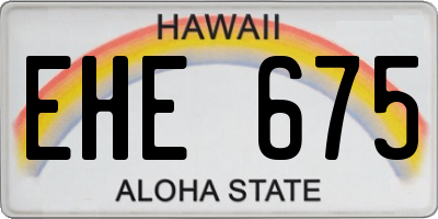 HI license plate EHE675