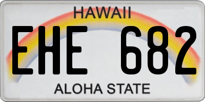 HI license plate EHE682