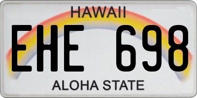 HI license plate EHE698