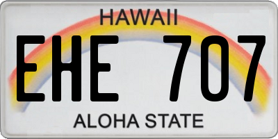 HI license plate EHE707