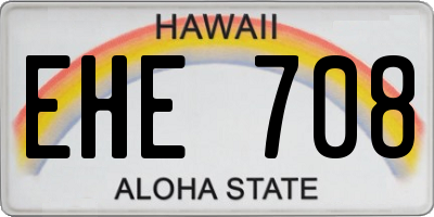 HI license plate EHE708
