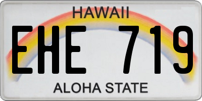 HI license plate EHE719