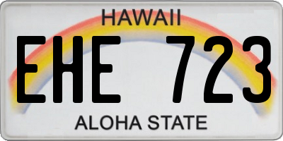 HI license plate EHE723