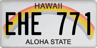 HI license plate EHE771