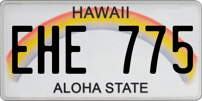 HI license plate EHE775