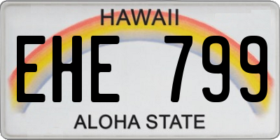 HI license plate EHE799