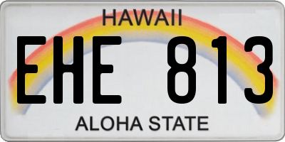 HI license plate EHE813