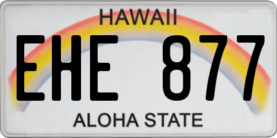 HI license plate EHE877